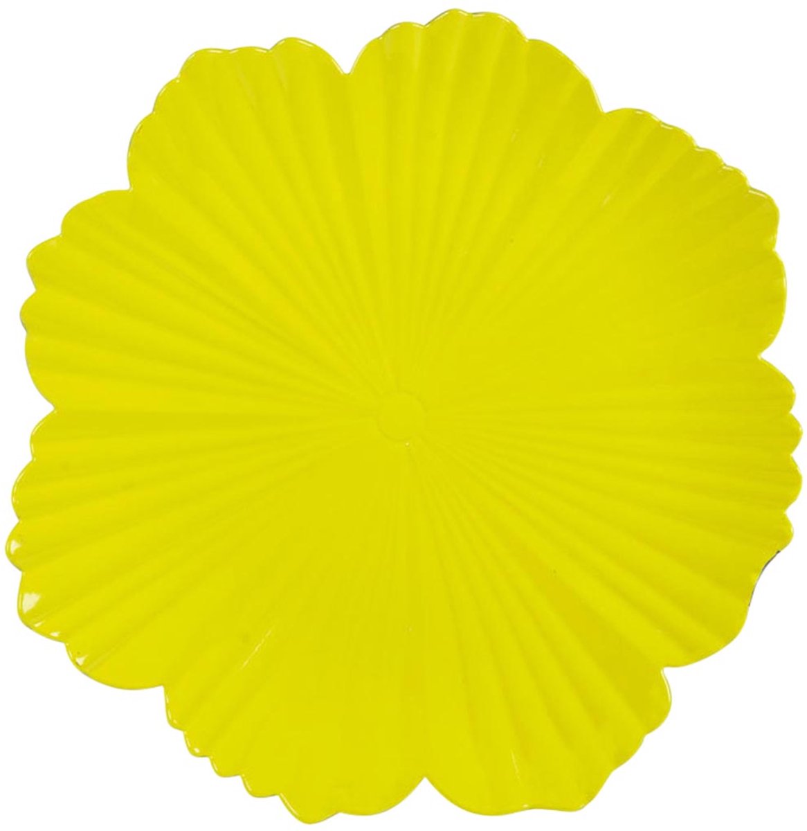 Dekoratief | Deco schaal blad, geel, pvc, 33x33cm | A264014