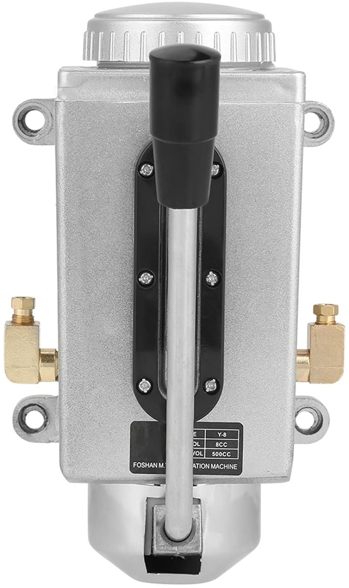 Dubbele Smeer Pomp - Handmatige Oliepomp - Machine Onderhoud - Dubbele Uitlaatpoort - 500cc Capaciteit - Metaal