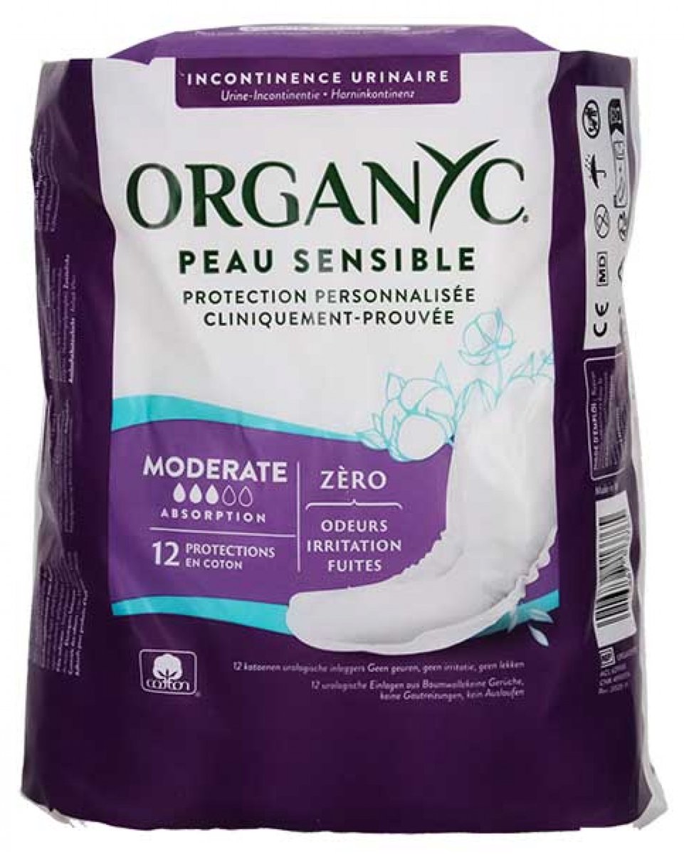 Organyc Blaaszwakte Normaal 12 Biologische Pads
