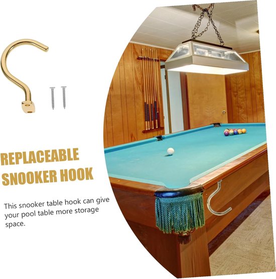 Biljartkeu Haak - Poolaccessoire Ophangen - Biljart Keu Houden - Duurzaam Ijzer Materiaal - 9x6x3.5cm - Goud — afbeelding 5
