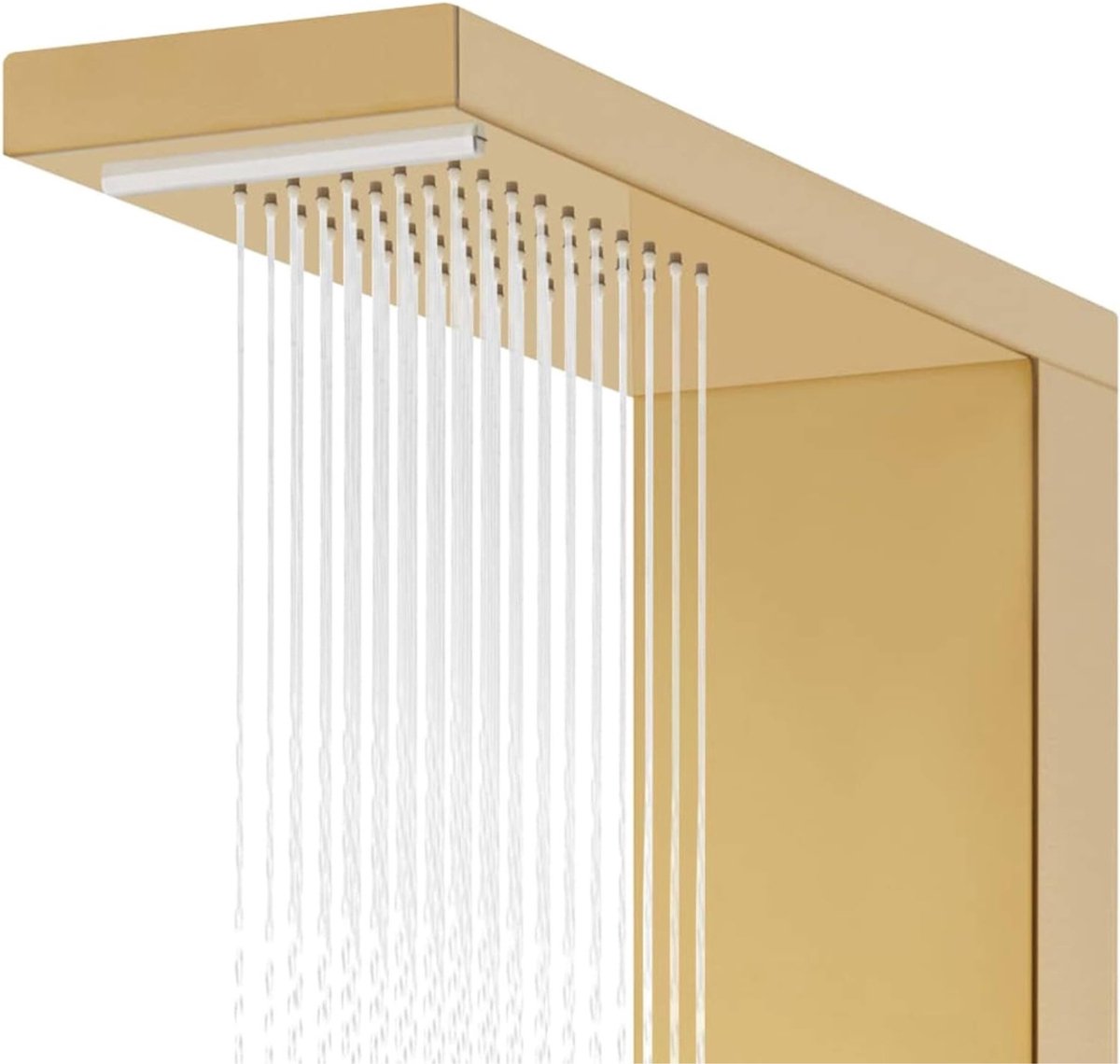 QUOVO® Douchepaneel met Thermostaatkraan - Douchepaneel - Regendouche met Thermostaatkraan - Goud - 15cm x 47cm x 130cm