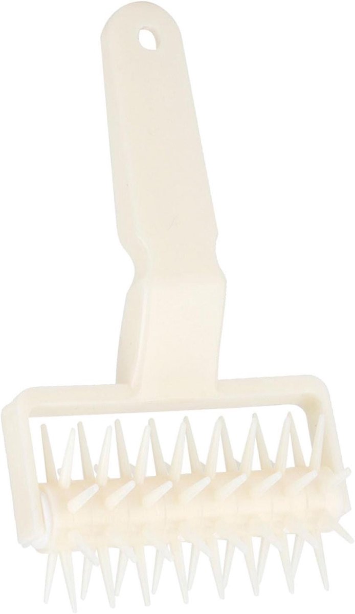 Deeg Puncher - Pizzanaald Roller - Bakken Voorkomt Bellen - Vaatwasserbestendig - 21x12cm - Grijs