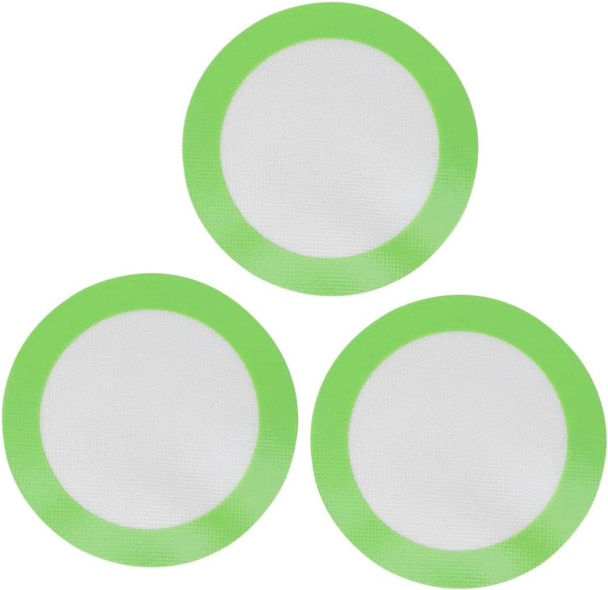 Siliconen Bakmat Kookplaat Mat Bakken en Braden Herbruikbaar Materiaal 3 Stuks 20cm Groen