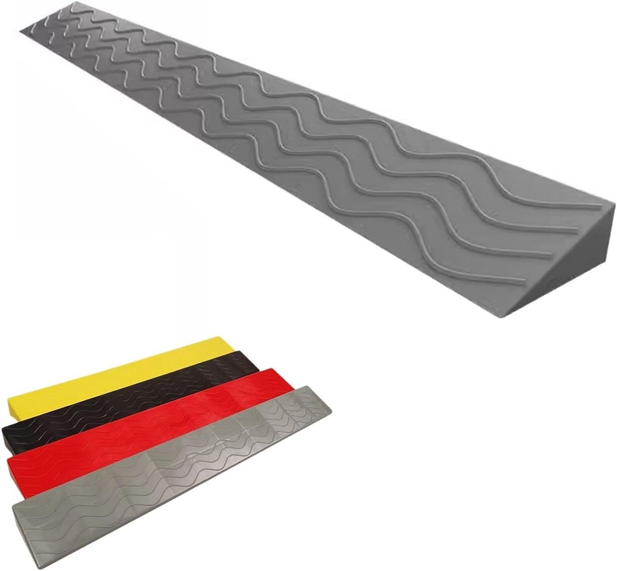 Stoeprandhelling - Drempelhulp Rolstoel - Drempels Overbruggen - Antislip Textuur - 100x10x3 cm - Grijs