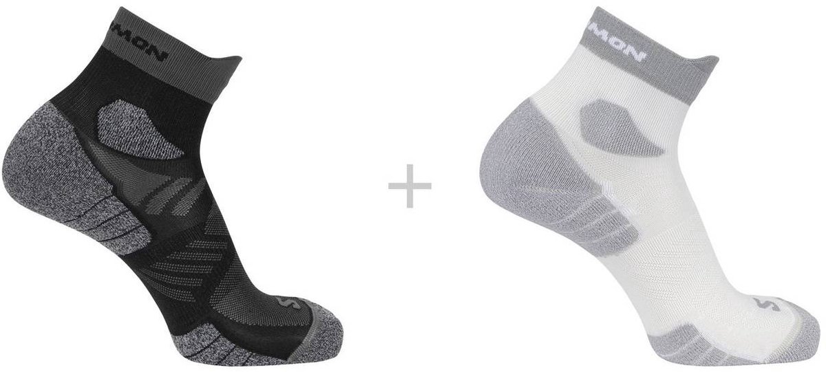 Salomon Aero Ankle Socks 2-Pack Enkelsokken 42-44 Multicolor