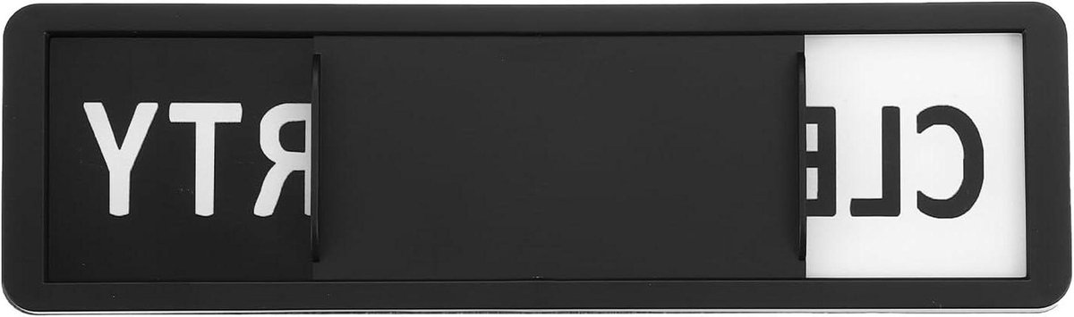 Vaatwasser Indicator - Schoon Vuil Teken - Huishouden Organiseren - Schuif Indicator - 7x2 Inch - Zwart Wit