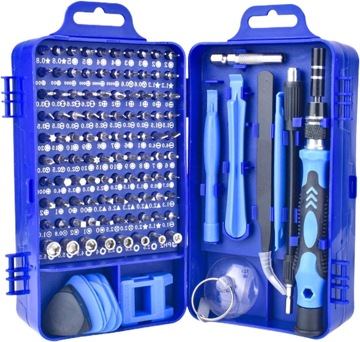 Gedetailleerde schroevendraaierset - 115-in-1 schroevendraaierbitset, magnetische schroevendraaiergereedschapset, antislip draagbare mini-toolkit voor pc, mobiele telefoon, horloge, spelcomputer