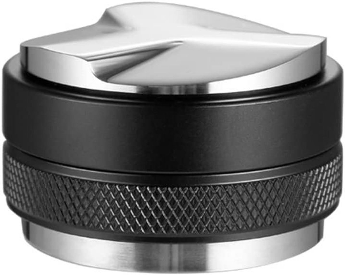 Koffie Distributeur - Espresso Sabotage - Perfect Espresso Maken - Dubbele Kop Verstelbaar - 51-58mm - Zilver