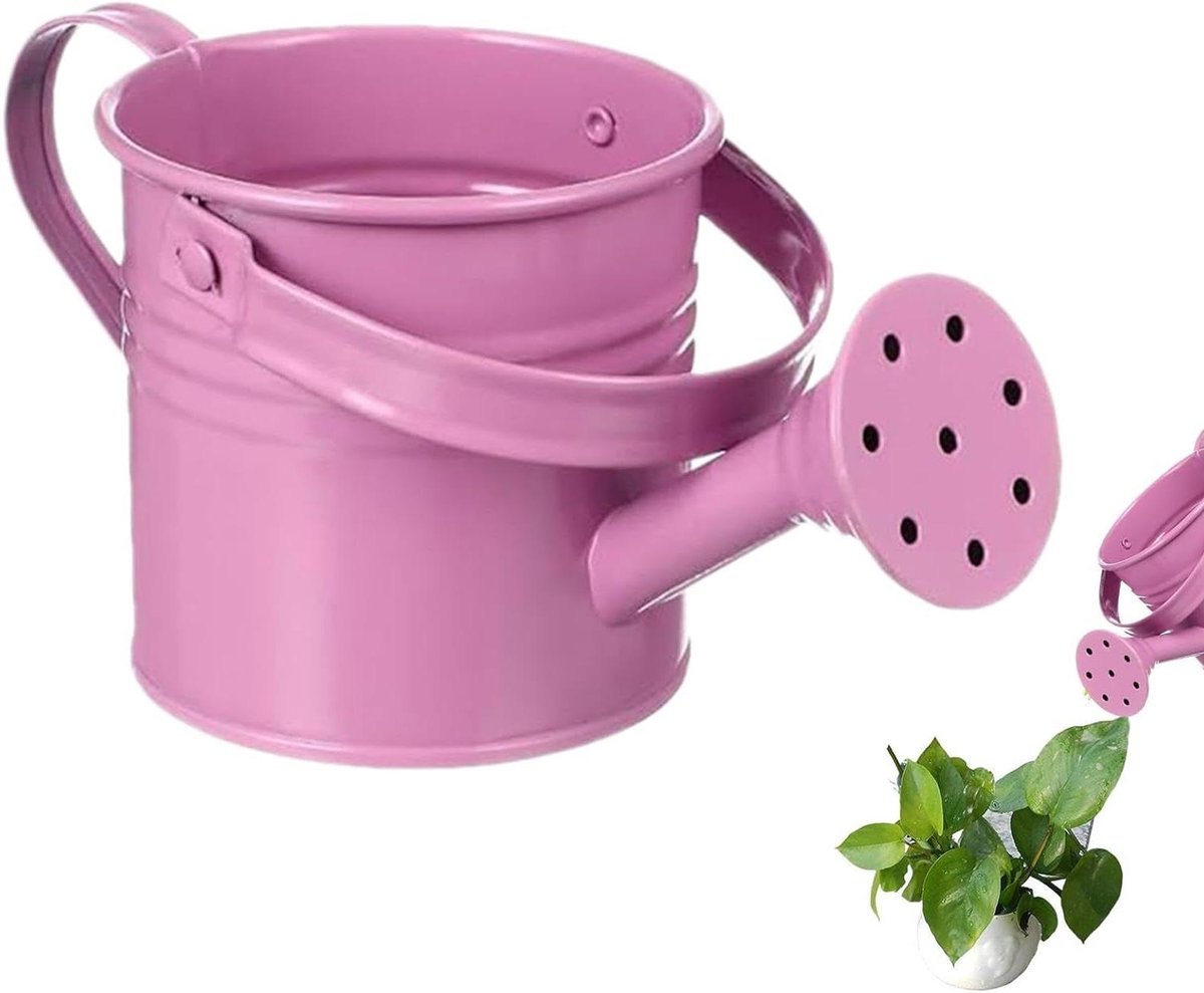 Decoratieve Tuingieter - Waterkruik Planten - Planten Water Geven - Roestbestendig Gegalvaniseerd - 8 x 8 x 8 cm - Roze