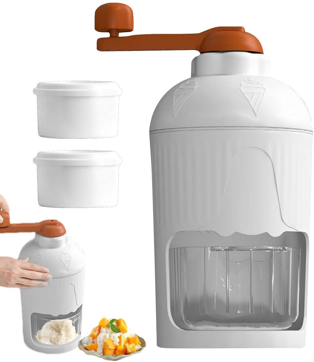 Handmatige ijsmachine - Crushed ice maker - Dranken maken - Robuuste materialen - 11 x 21 cm - Zilver