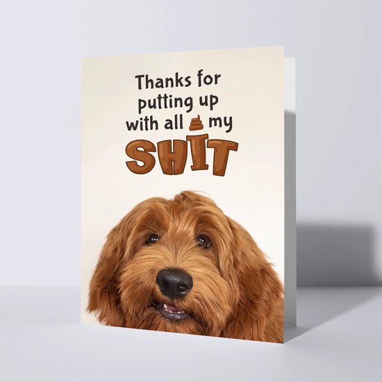 CAT'CHY Cards - wenskaart - bedankt - hond