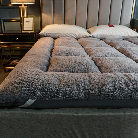 Japanse Futon Matras - Vloermatras Opvouwbaar - Comfortabel Slapen - Extra Dik Ontwerp - 100x200 cm - Grijs — afbeelding 5