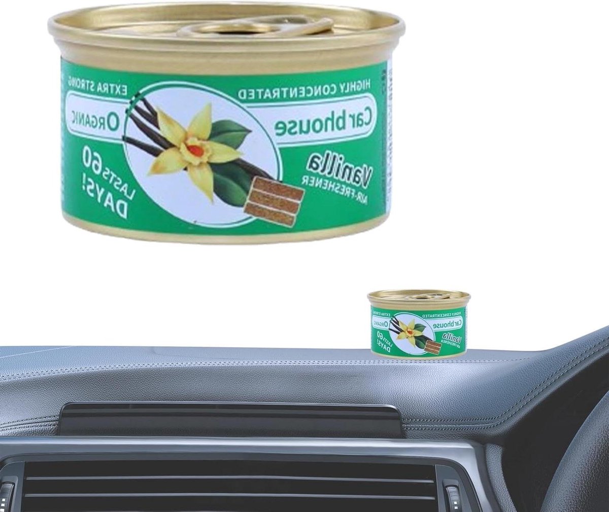 Auto Luchtverfrisser - Geur Balsem - Auto Verfrissen - Schone Lucht Technologie - Compact Blok - Houtkleur