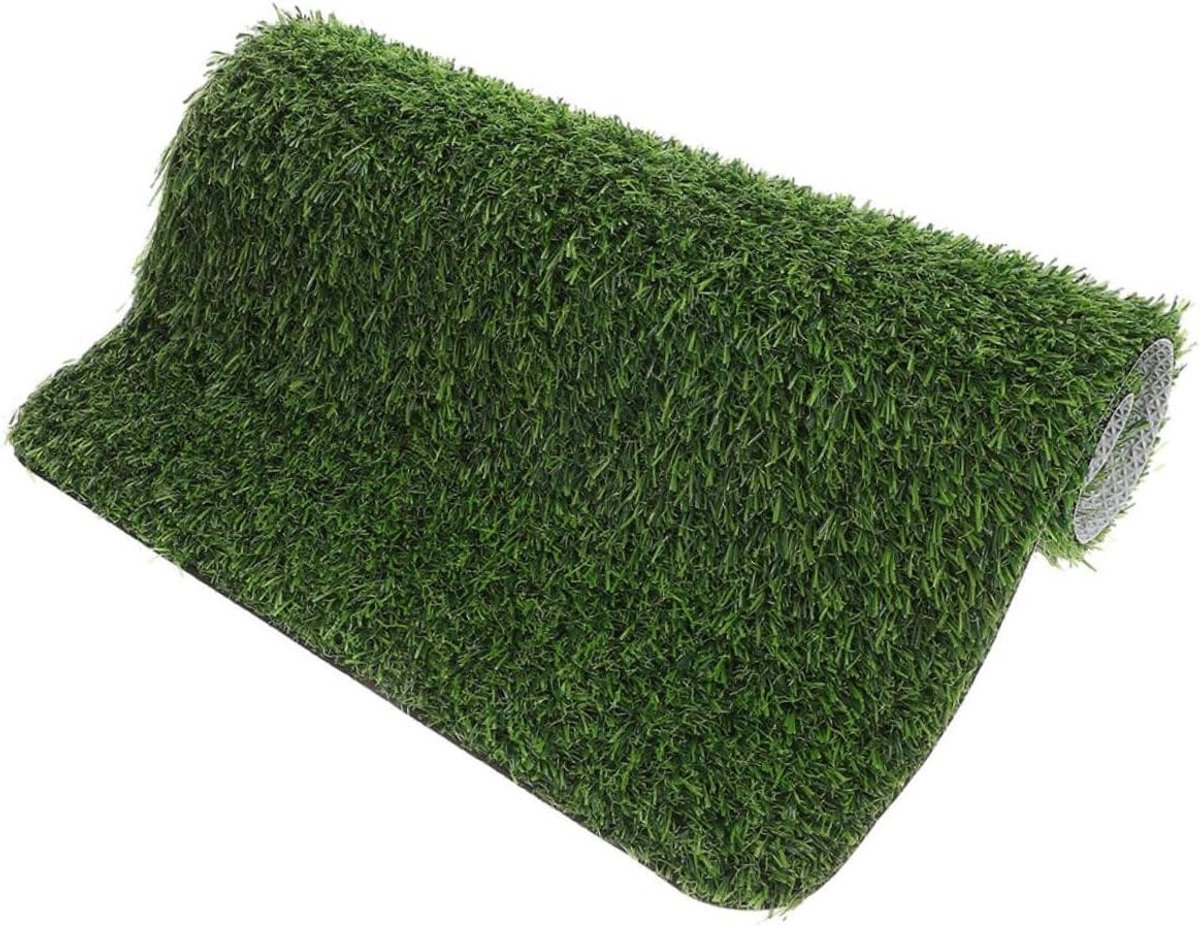 Kunstgrasmat Buiten - Voordeurmat Gazon - Tuindecoratie - Huisdiervriendelijk - 90 x 60 cm - Groen