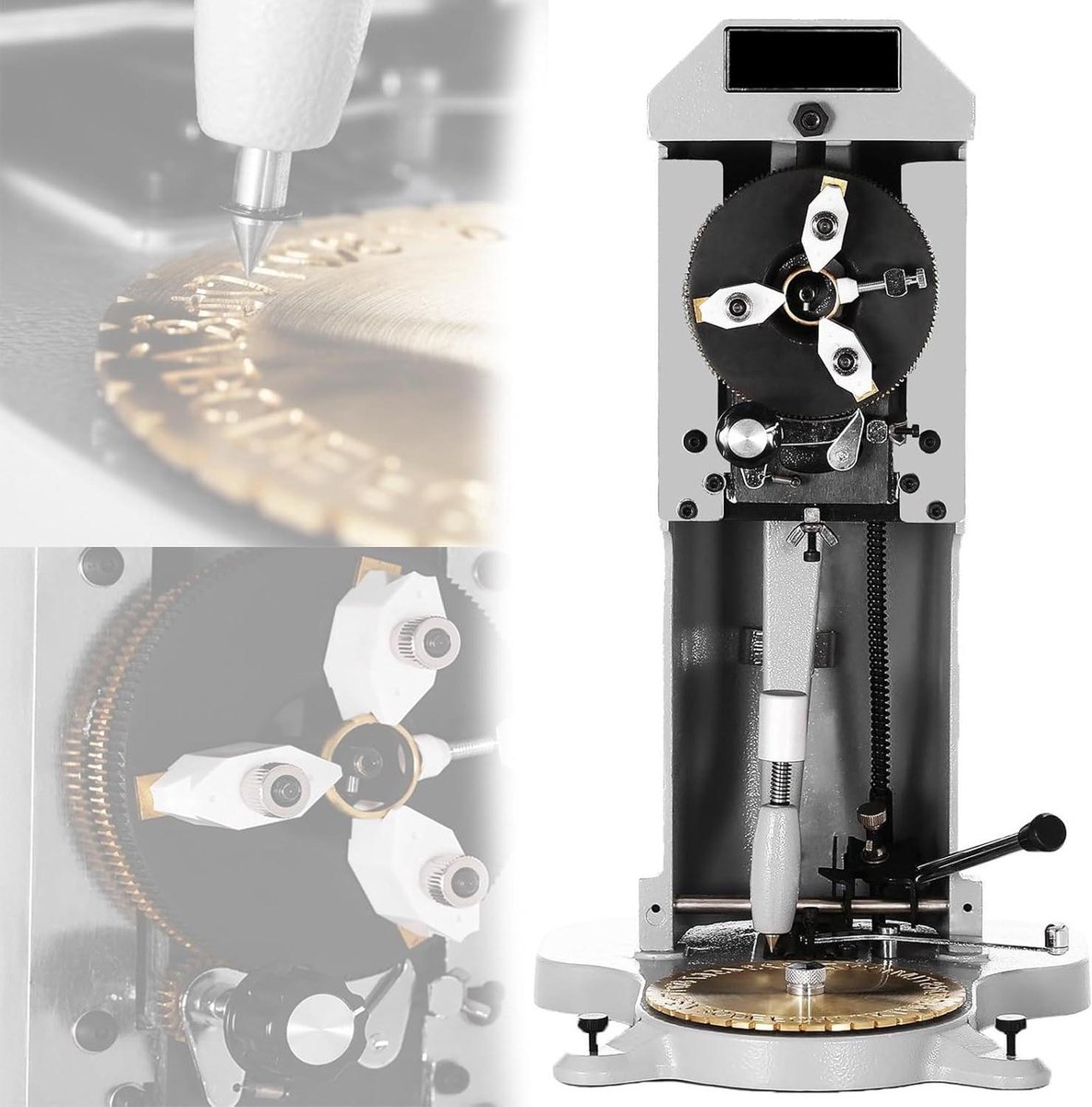 Binnenring Graveermachine - Sieraden Graveer - Ringen Personaliseren - 360 Graden Kaken - 125 mm Wijzerplaat - Metaal