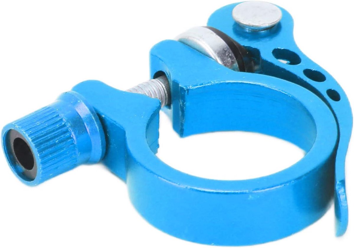 Zadelpenklem - Fietszadelklem - Zadelhoogte Verstellen - Snelsluiting Aluminium - 3 Cm - Blauw