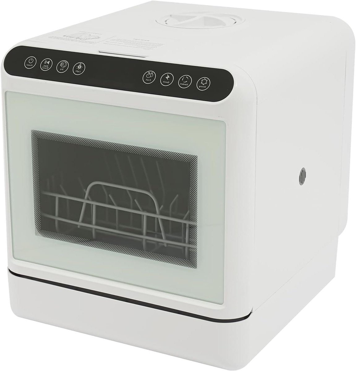 Mini vaatwasser Tafelmodel vaatwasser Snel servies reinigen 4 wasprogramma's 6 Liter tank Wit
