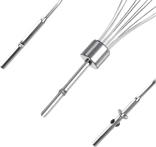 Mixer Hulpstukken - Garde Deeghaak - Beslag Maken - Anti-Spat Ontwerp - 3 Stuks - Zilver — afbeelding 3