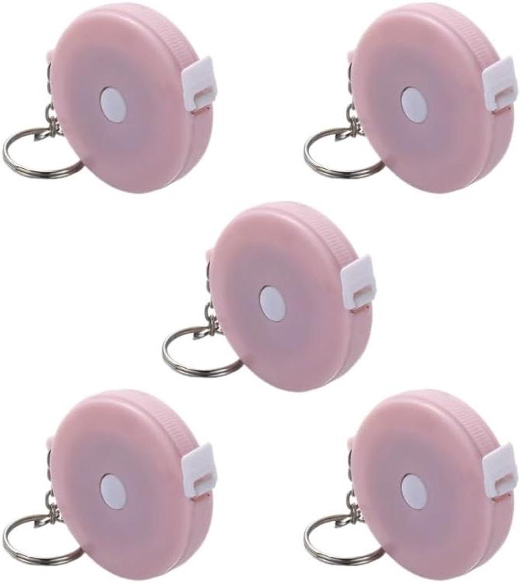 Meetlint Set - Meetlinten Lichaam - Nauwkeurig Meten - Intrekbaar Ontwerp - 150cm 5 Stuks - Rood