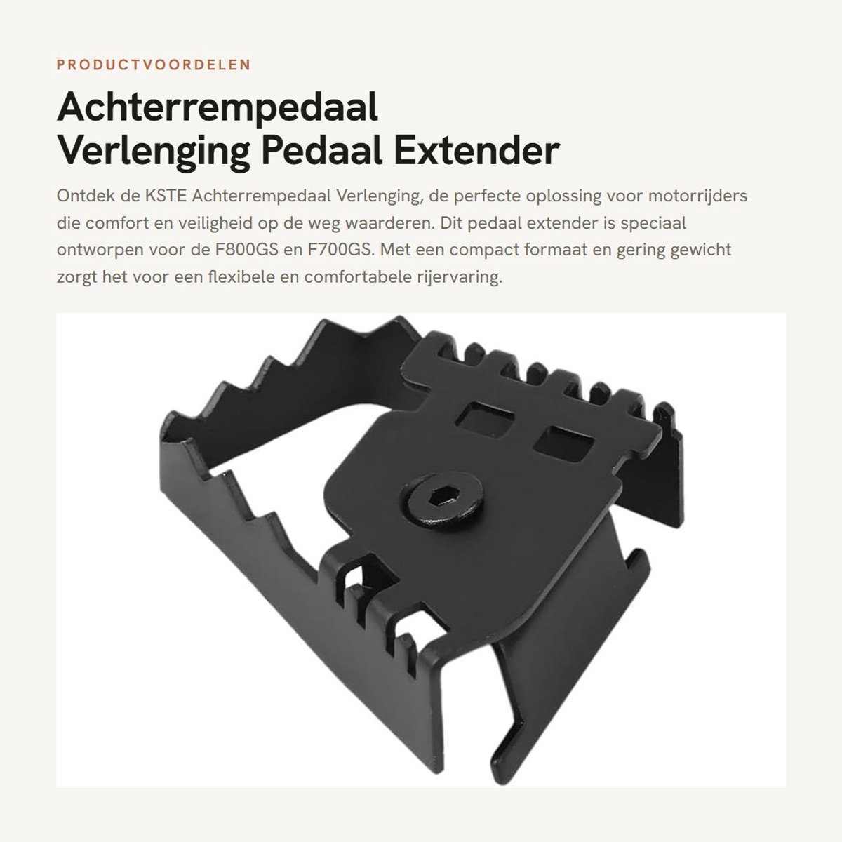 Dailygoods- Achterrempedaal Verlenging - Compatibel met F800GS/F700GS - Roestvrij Staal - Compact en Lichtgewicht - Eenvoudige Installatie - Verhoogd Contactbereik - Rempedaal