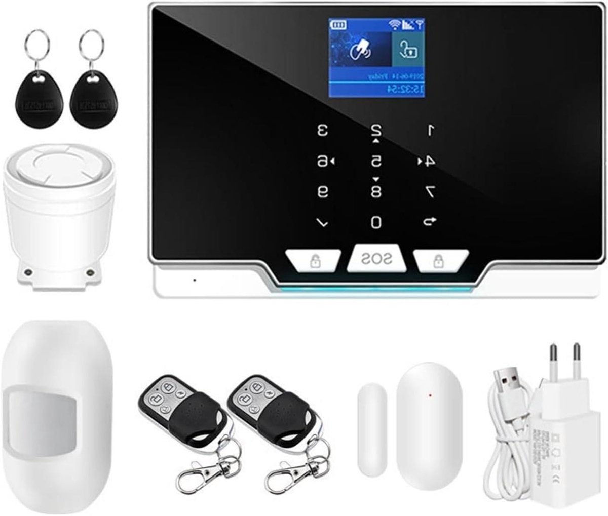 Huisbeveiligingsalarm - GSM alarmsysteem - Thuisbeveiliging - APP controle - 180*115*20mm - Zwart