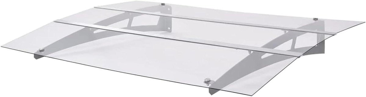 Deurluifel - Buitenluifel - Regenbescherming - Duurzaam PET materiaal - 150 x 90 cm - Zilver transparant