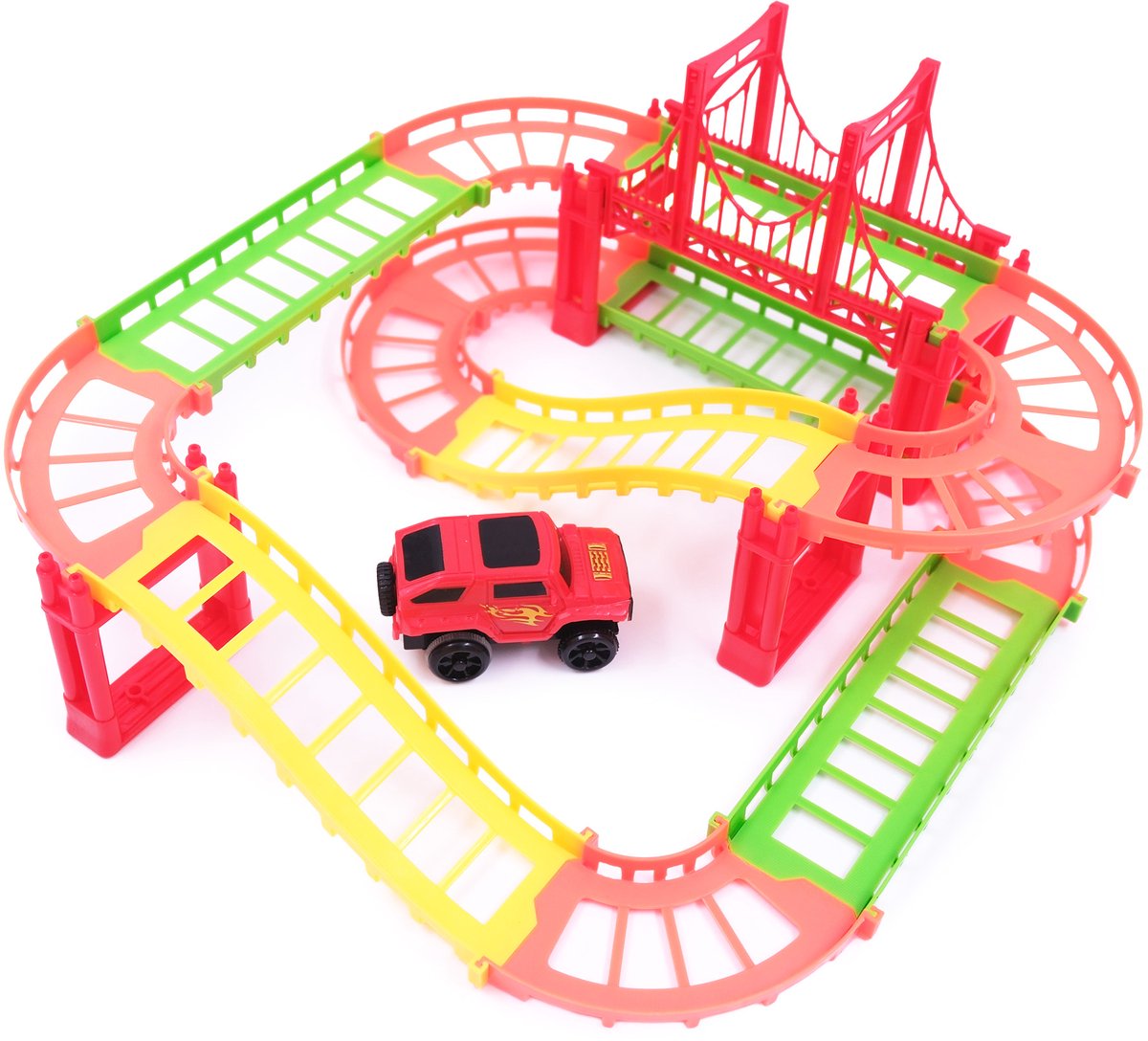 Zoem - Treinbaan - Treinset - Auto op rails - Trein - Avontuur - Cadeau - Verjaardag - Creatief