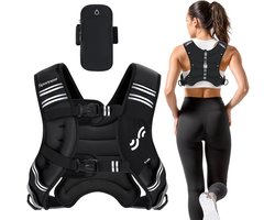 Sportneer Weighted Vest for Running Training 5.4 kg, 9 kg or 11 kg, with Reflective Stripe, Weight for Training, Strength Training, Fitness and Muscle Building