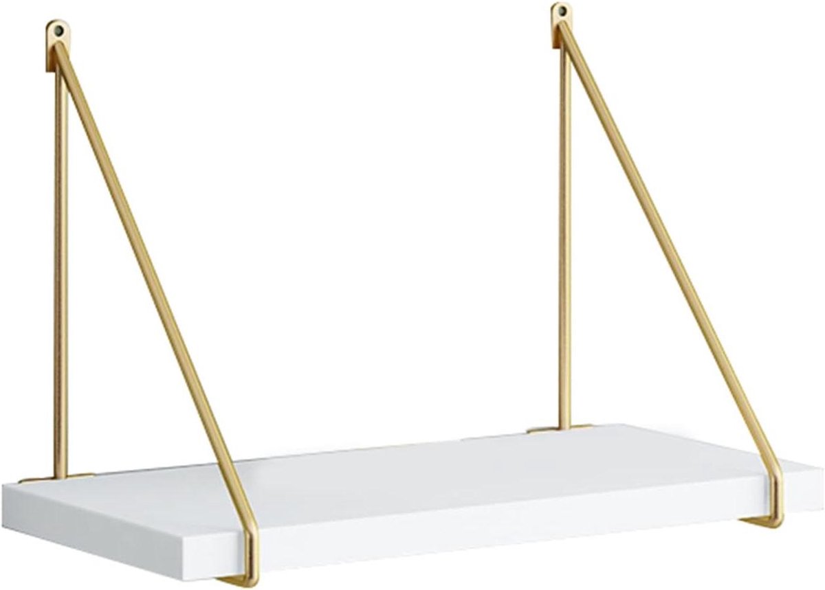 Plankbeugels Decoratief - Wandsteunen Steunen - Opbergen Decoratie - Smeedijzer Ontwerp - 40cm Lengte - Goud