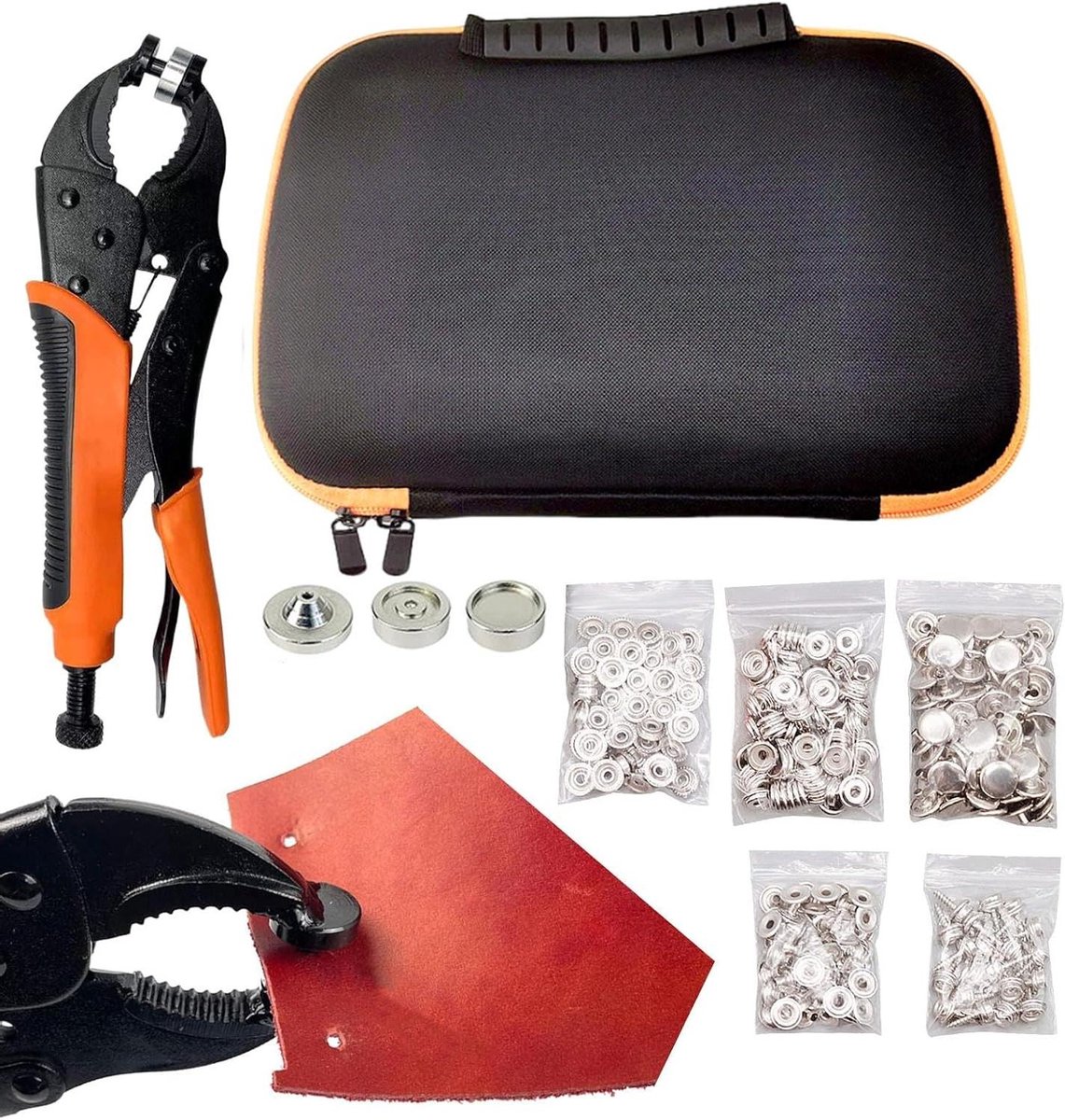 Drukknopen Kit - Naai Gereedschap - Kleding Repareren - Heavy Duty Tang - 80 Sets - Zilverkleurig