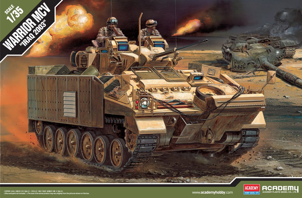 Academy Modelbouwpakket Militaire voertuigen - 13201 FV510 Warrior MCV - Iraq 2003 - Brits Pantservoertuig Plastic - 1:35 - Modelbouw
