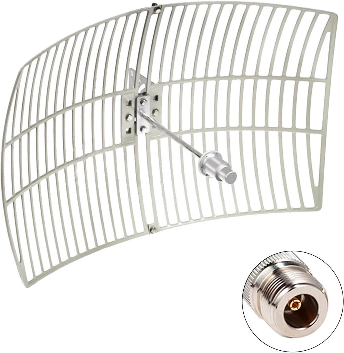 Parabolische Antenne - Grid Antenne - Lange Afstand Verbinding - 27dBi Hoge Versterking - 5.8GHz - Wit