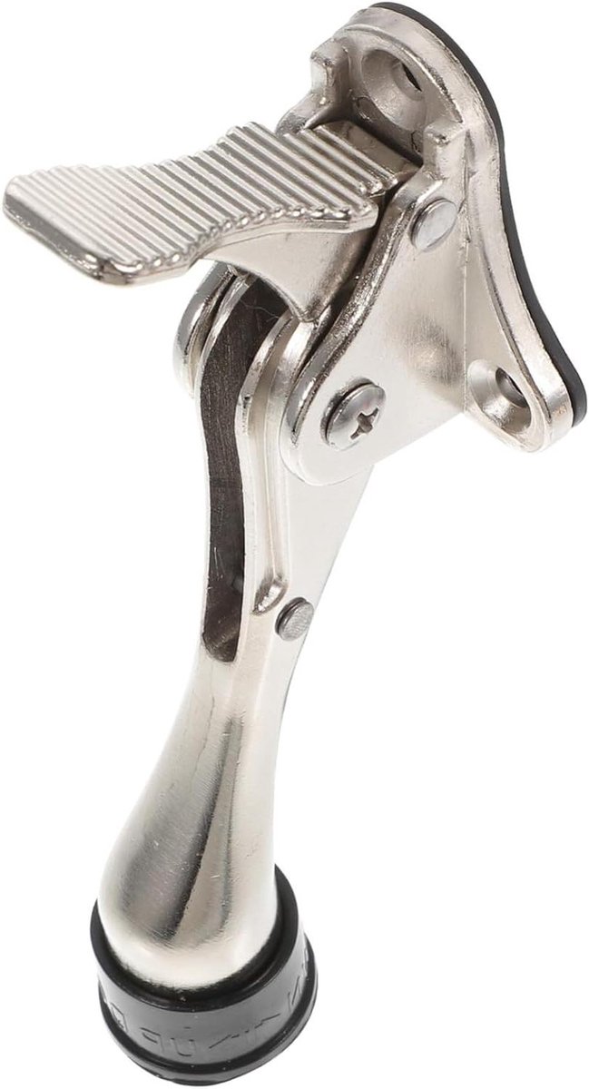 Verstelbare Deurstopper - Vloerstopper - Deuren Open Houden - Voetbediend Ontwerp - 11.3 x 4.8 cm - Zilver