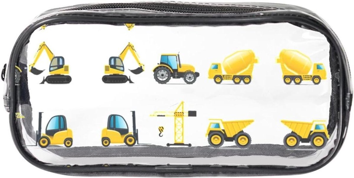 Doorzichtig Etui - Pennenhouder - Spullen Organiseren - Grote Capaciteit - 22 cm - Transparant