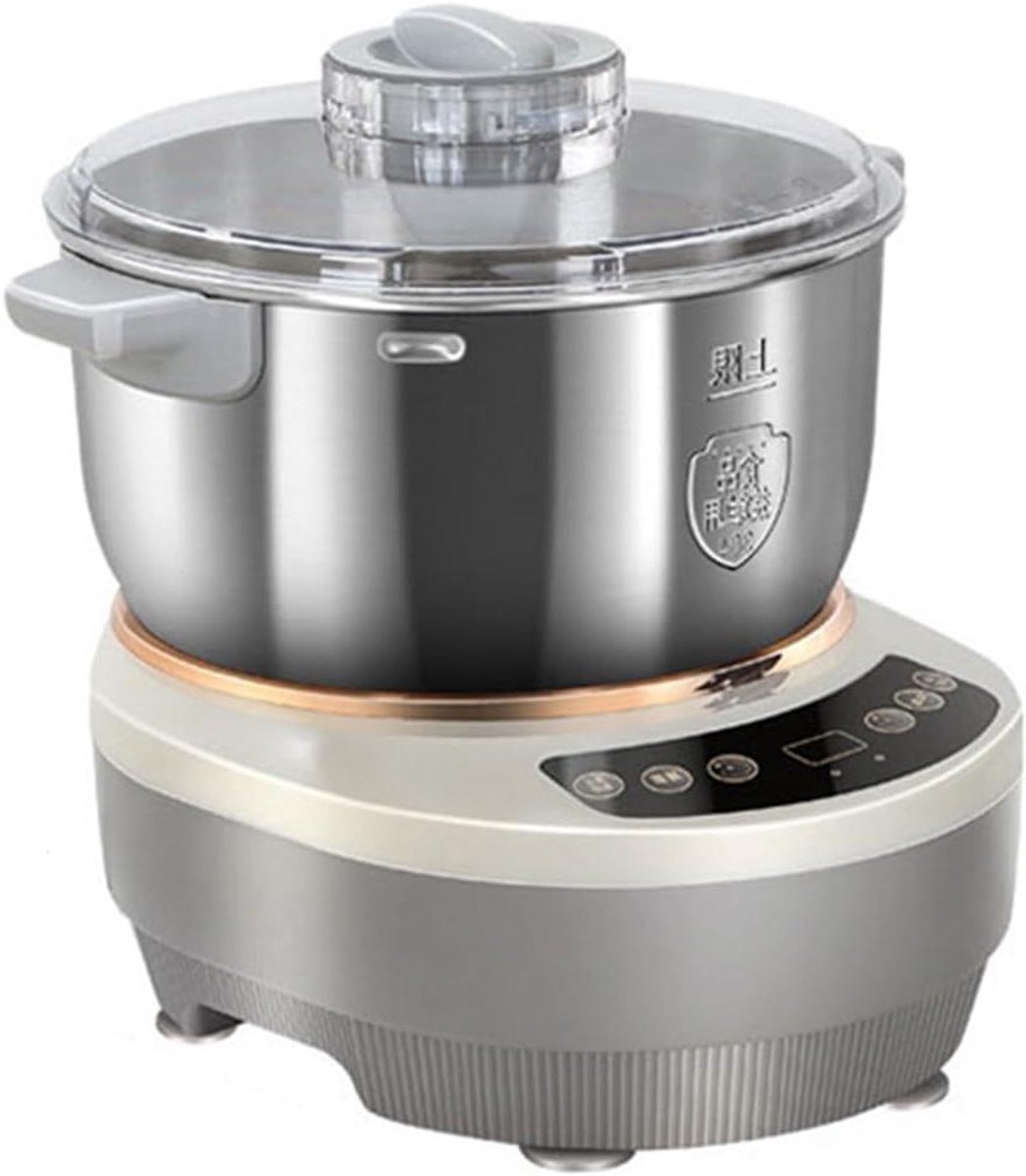 Deegmaker met Fermentatie - Broodmixer Keukenmachine - Zelf Brood Bakken - Constante Temperatuur Rijzen - 5L - Grijs