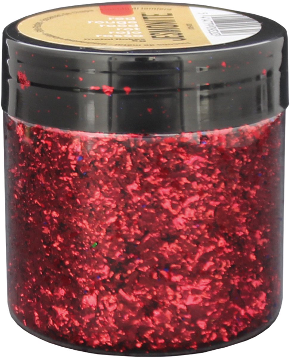 Metalen vlokken 5gr Rood