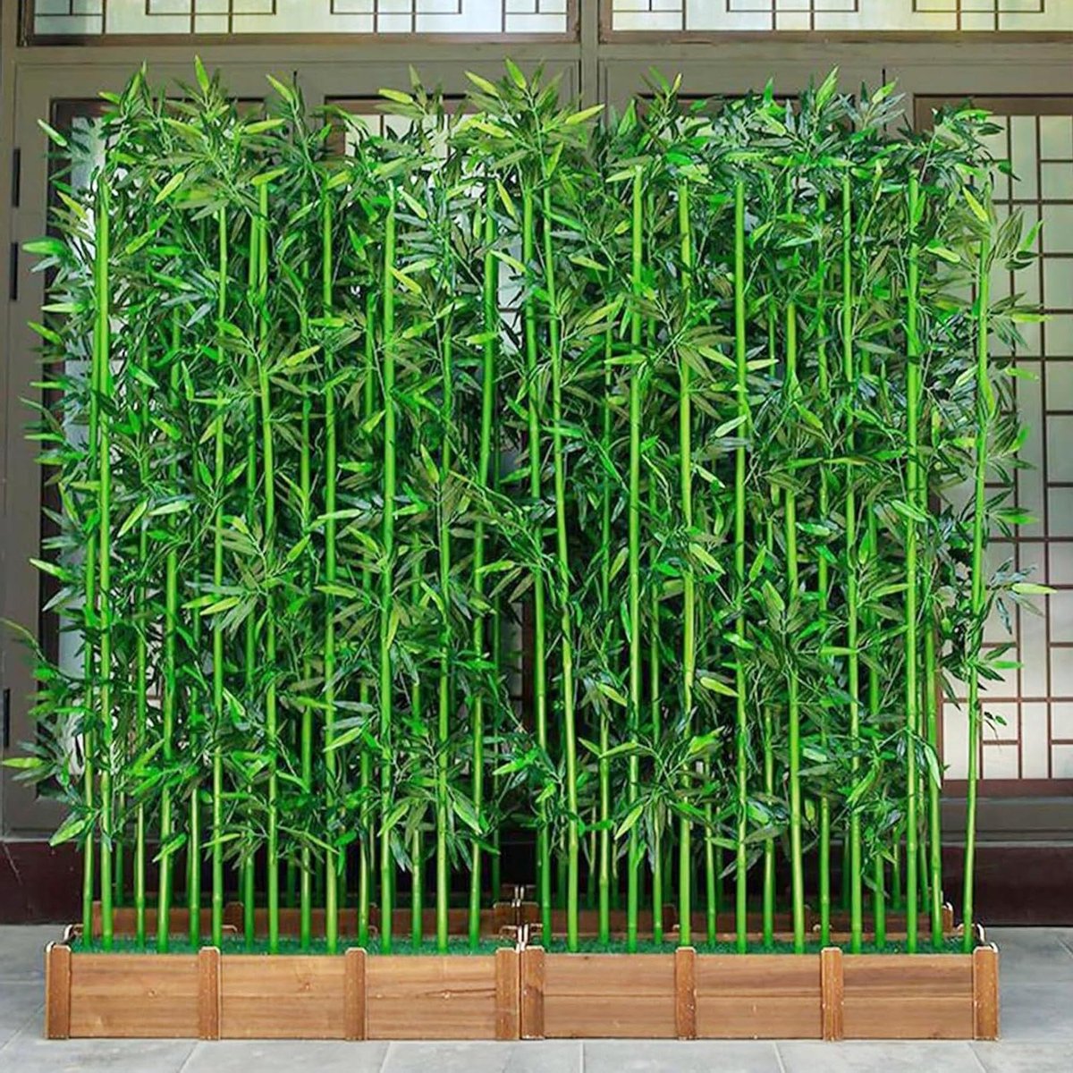 Kunstmatige Bamboe - Zijde Plant - Ruimte Verdelen - Onderhoudsvrij Design - 1 Meter Hoog - Groen
