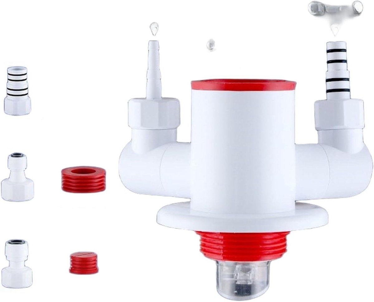 Afvoer Tee Connector - Vaatwasser Aansluiting - Keuken Leidingen - Anti-Geur Klep - 8 x 45 cm - Meerdere Kleuren
