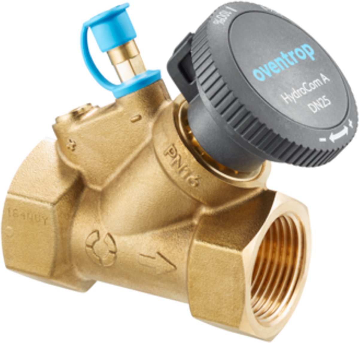 OVENTROP Afsluitklep HydroCom A PN 16, DN 15, binnendraad, Kvs: 2, 1062724