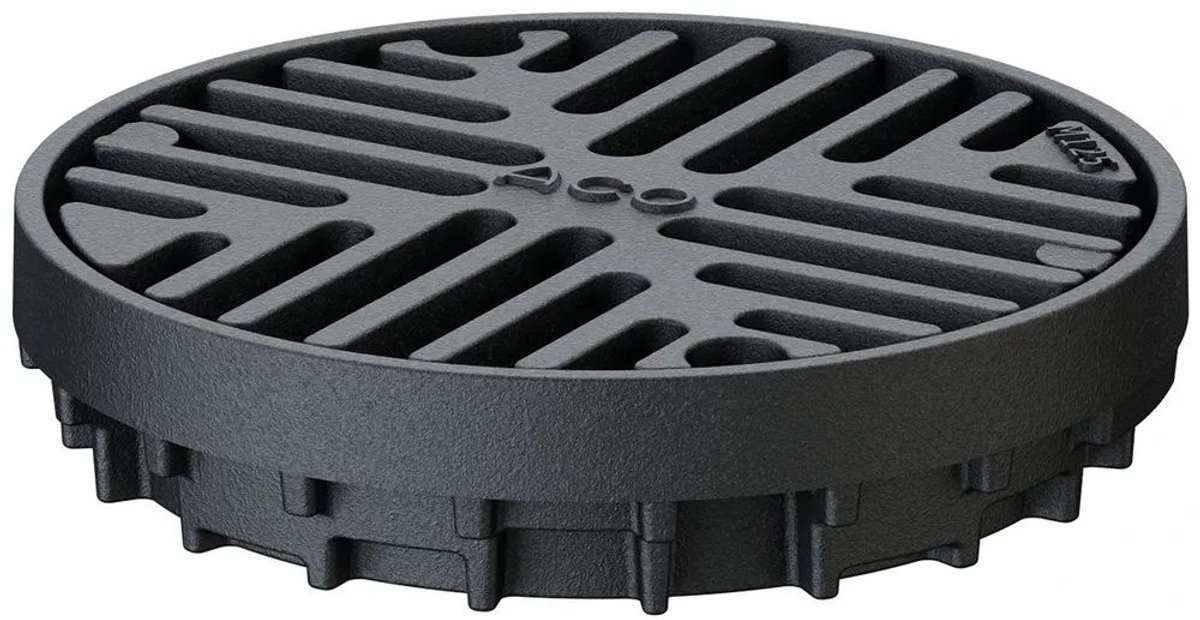 ACO Opzetframe Passavant Spin met rooster DN125/150 D200mm/M125/Gietijzer met/zonder vergrendeling, 7000.28.02