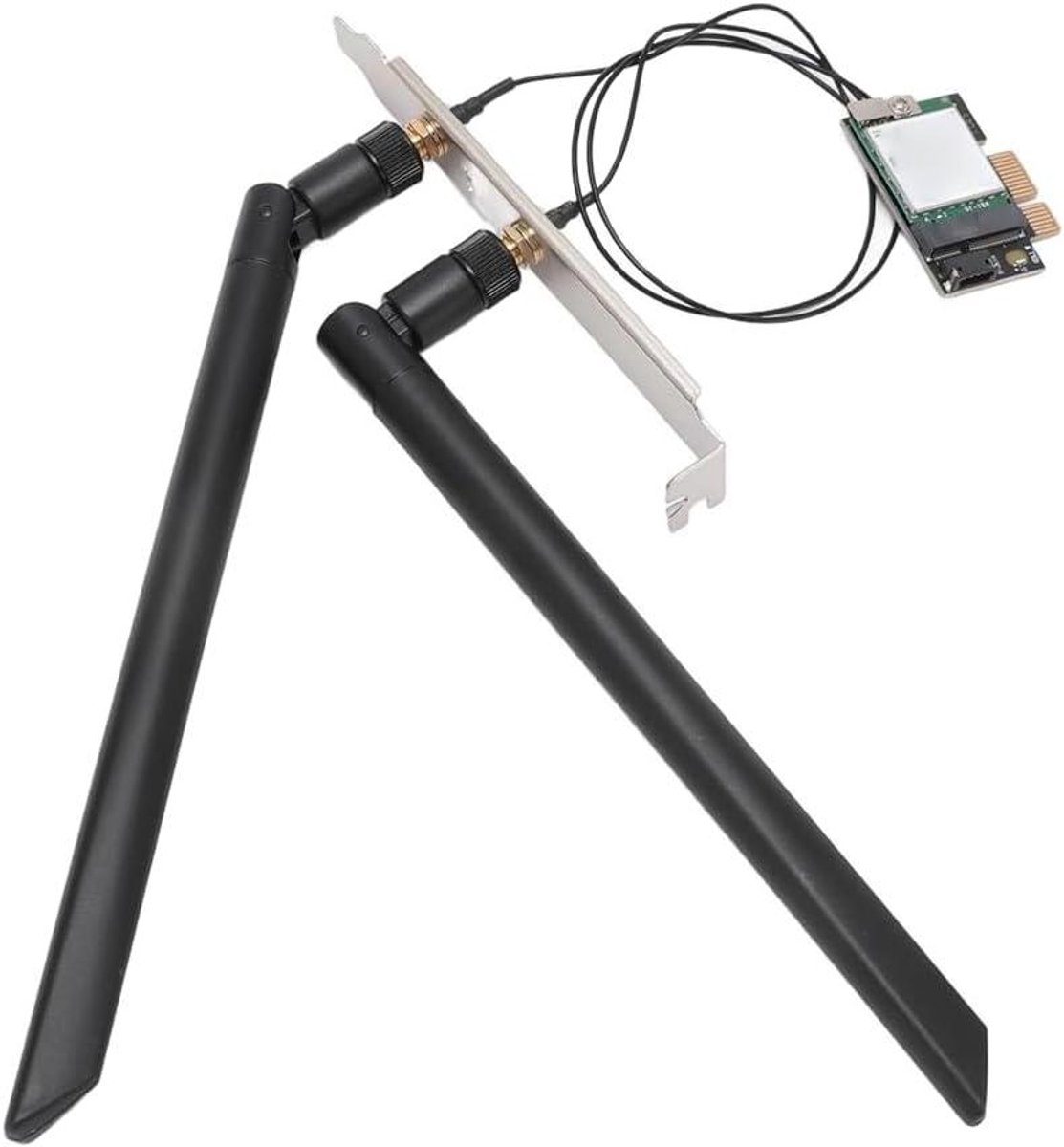 Draadloze Netwerkkaart - PCI-E WiFi - Snelle Internetverbinding - Dual-Band AC Snelheid - Met 2 Antennes - Zwart