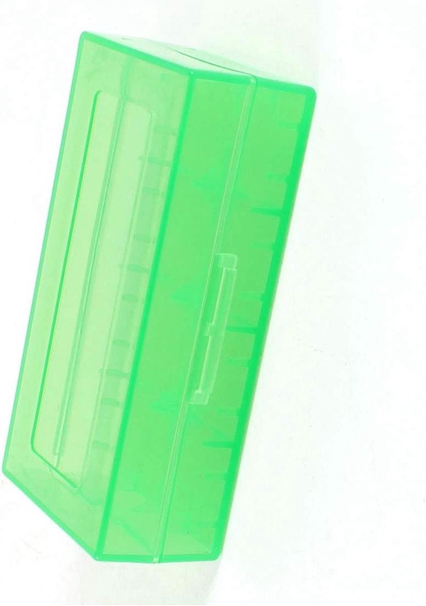 Batterij Houder - Opbergdoos - Batterijen Opbergen - Hard Plastic - 2x 18650 - Groen