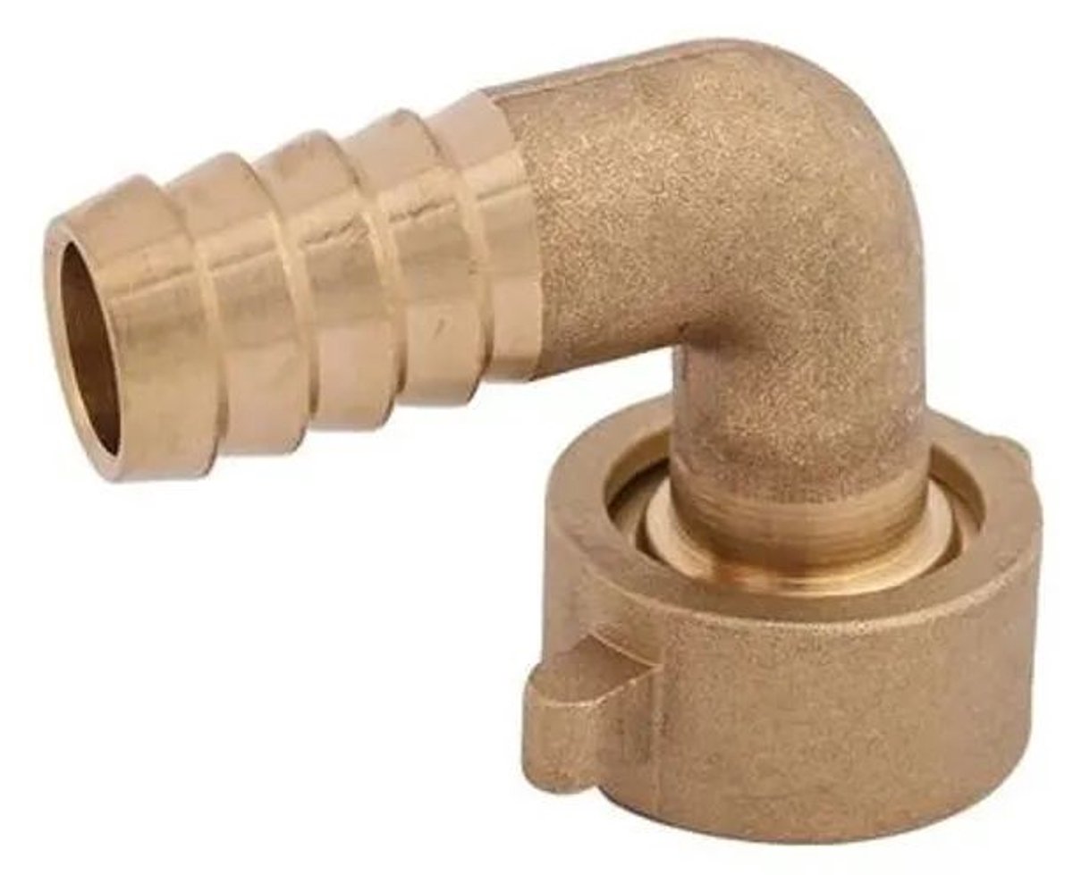 Schlösser Armaturen JS Haakse koppeling, vlak dichtend, 1/2'' x 3/4'', messing, GA34191000001