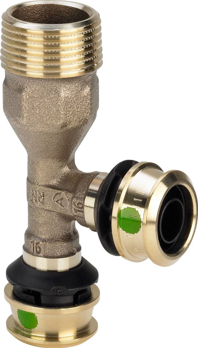 Viega Raxofix-T-stuk, R 3/4, d1 16, d2 16 siliciumbrons Model 5326.4, 647636