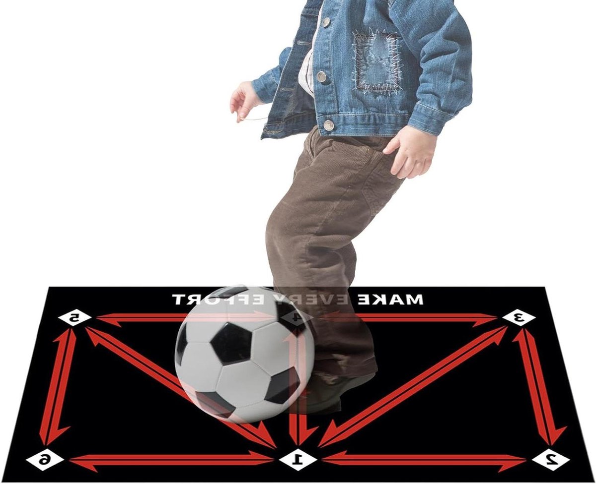 Voetbaltrainingsmat, trainingsmat voor voetbalstappen, trainingsdeken voor de voetstap, stille voetbalpraktijk uitrusting voor jongens en meisjes