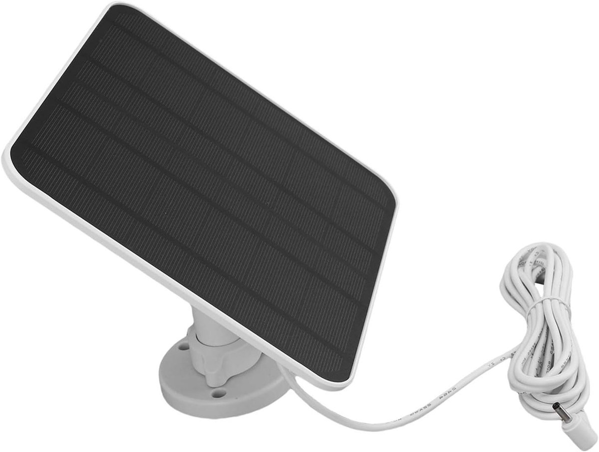 Zonnepaneel Set - Draagbare Lader - Camera Voeden - 3-in-1 Connector - 12W Vermogen - Wit