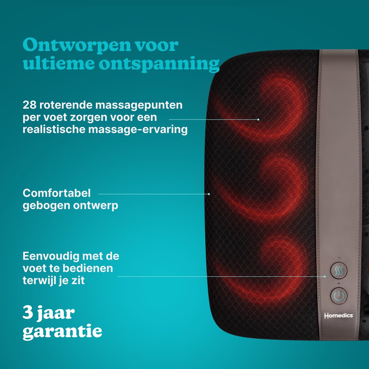 HoMedics Shiatsu Voetmassage Apparaat met Warmte thumbnail 2