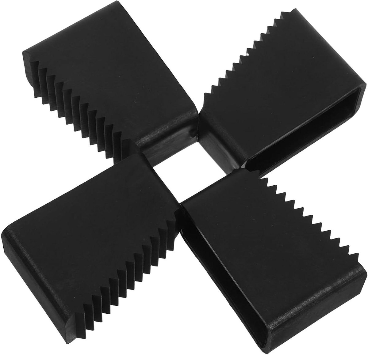 Ladder Antislipvoetjes - Rubber Steunen - Veilig Werken - Voorkomt Vloerschade - 4 stuks - Zwart