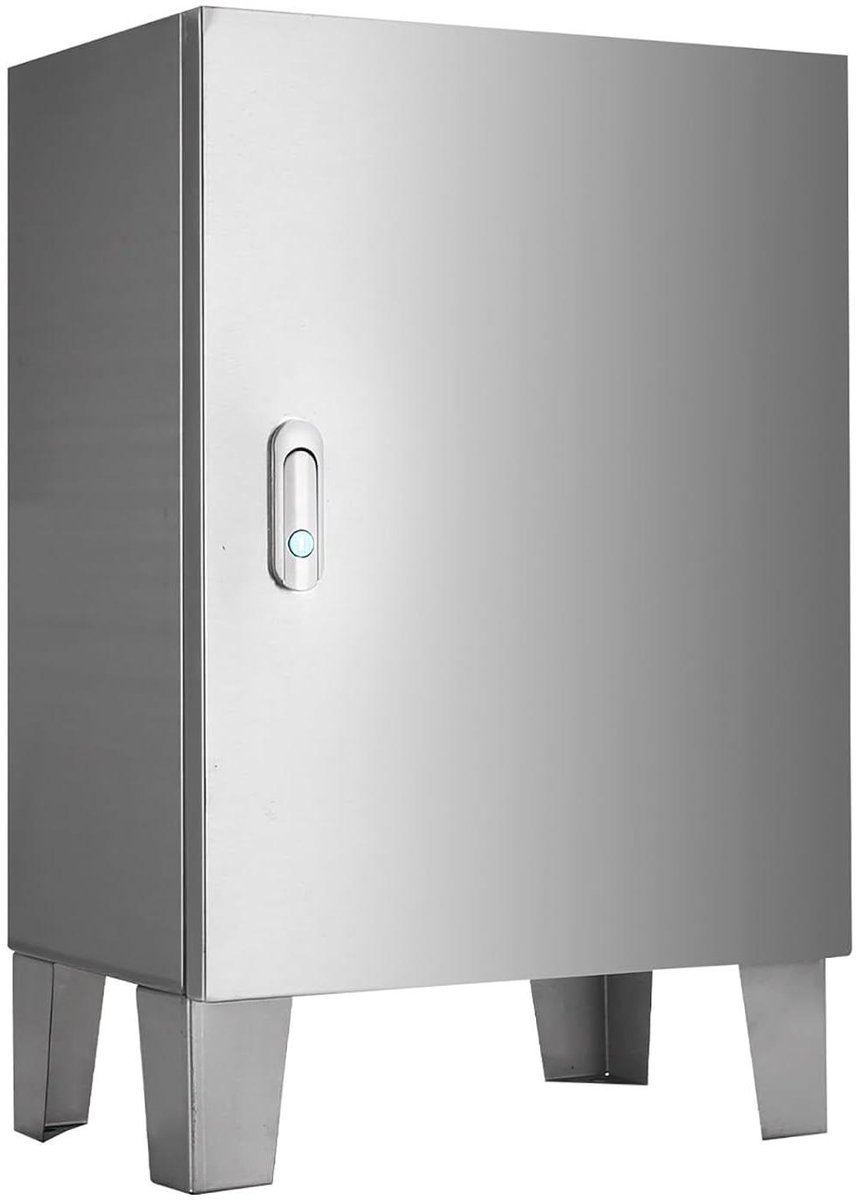 Metalen Buiten Huis - Stroomkast - Elektrische Installatie - Roestvrij Staal - 30x20x40cm - Zilverkleurig