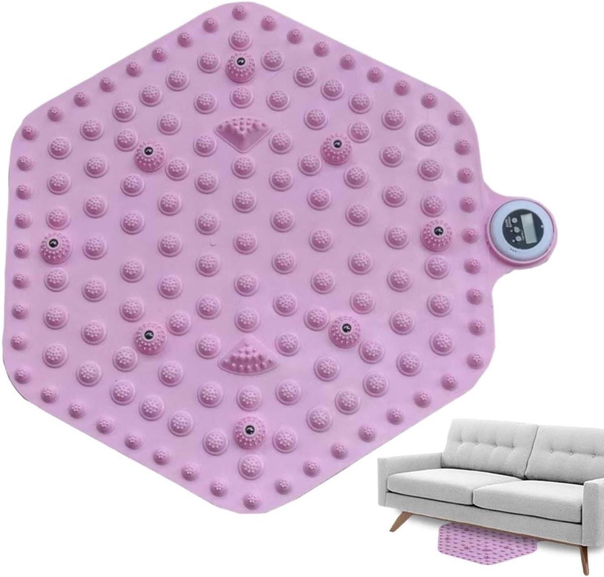 Voetdrukpuntmat - Voetreflexmat - Voetontspanning - Antislip oppervlak - 55 cm - Zwart